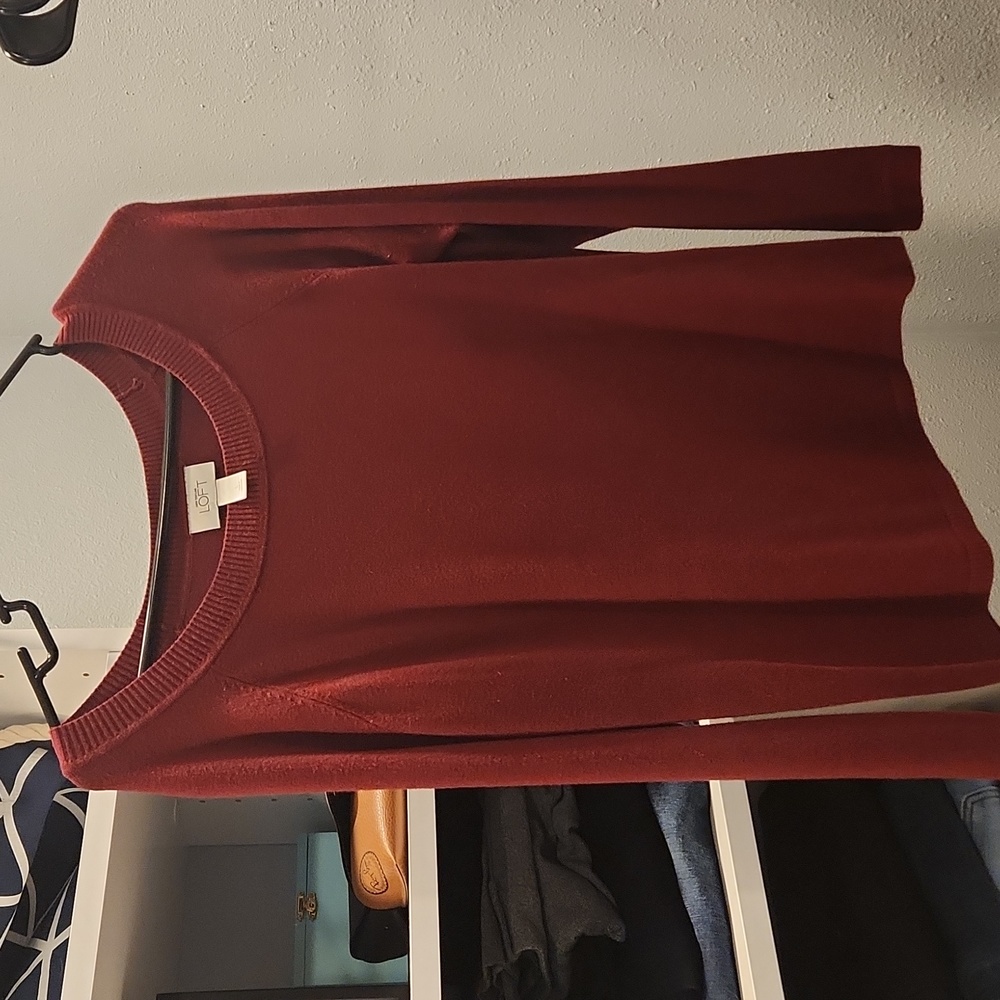 Cranberry colored sweater